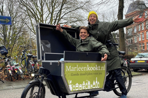 Part-time bicycle deliverer MarleenKookt Amsterdam